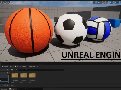 Ball Package - Basketball Football Volleyball Low-poly 3D model