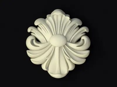 Central decor ornament for furniture 3D model 36