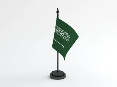 Table Flag Saudi Arabia 3D model