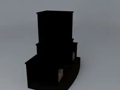 Fireplace with wood boxes Free 3D model