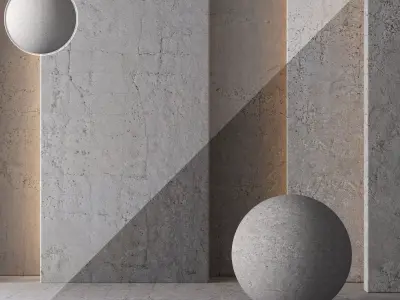 2 Concrete Material 8K-Seamless - Tileable-DrCG No 57 3D model