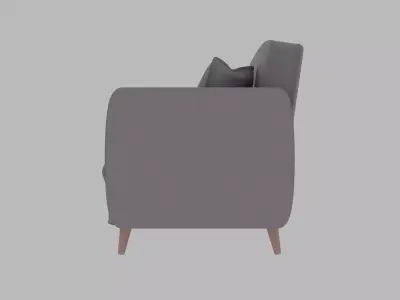 Modern Luxury Sofa with Cushions Low-poly 3D model