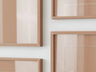 Light tones gallery wall 3D model