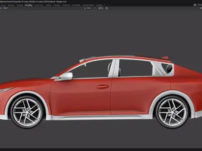 Kia k4 sedan 2025 Low-poly 3D model