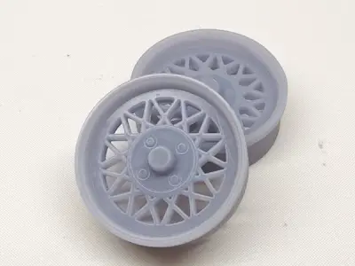 3D printable retro wheel for model building 3D print model