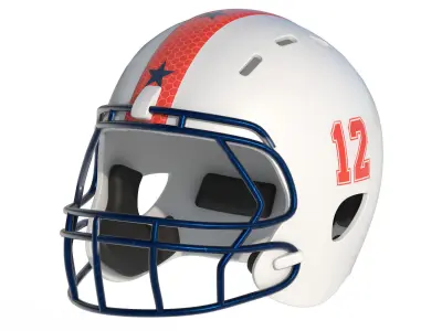 American Football Helmets Collection  3D Model Pack