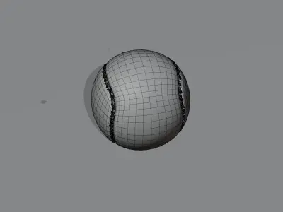 Baseball 3d Model Low-poly 3D model
