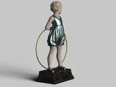 Girl Statue 3D model