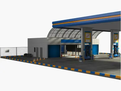 Gas Station 3D model