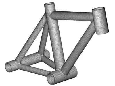 Transparent Bicycle Frame 3D model