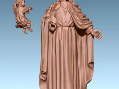 La Virgen y Jesus - Virgin and Jesus 3D print model
