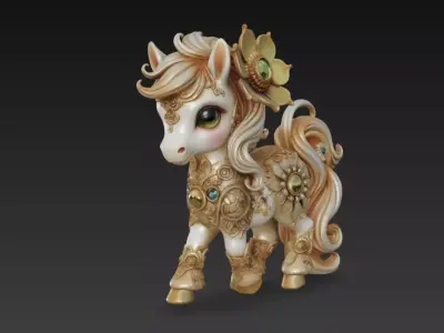 Christmas Creations - Stylised Cute Holiday Little Pony Horse 3D print model