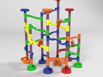 Ball circuit Lowpoly  Low-poly 3D model