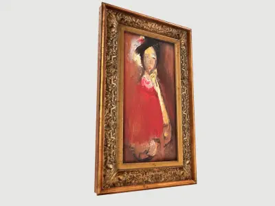 Grotesque Paintings Low-poly 3D model