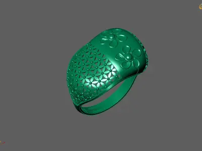 Plain Ring Women Ready STL 3DM Models Womens Rings 3D models 3D print model 54