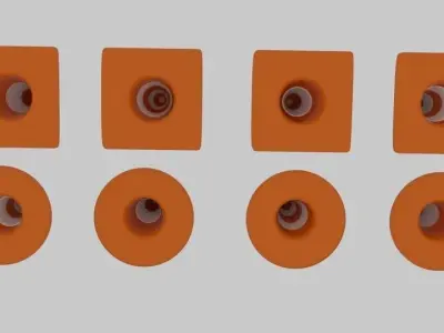 Traffic Cone Pack 3D model