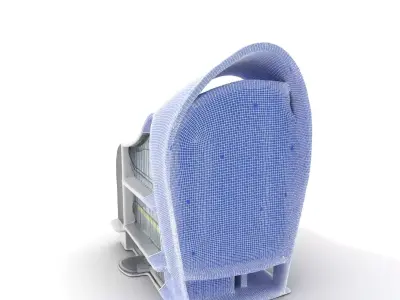 Futuristic White Building model pack Low-poly 3D model