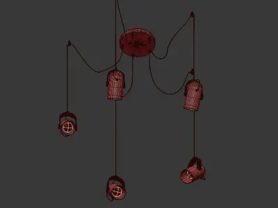 Tube Pendant White 3D model