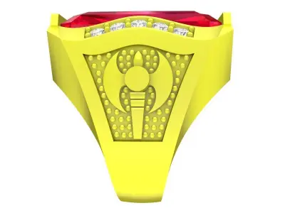 A5141 Luxury Diamond Fashion Men Ring 3D print model