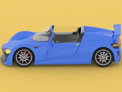 GENERIC ELECTRIC SPORT CAR INTERIOR SEDAN COUPE EV CONVERTIBLE  3D model