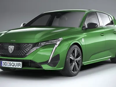 Peugeot 308 2022 3D model