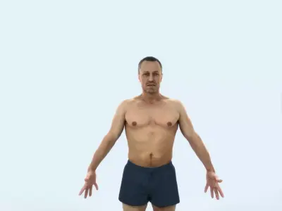 Fortitude H Animated Rigged Beach Sports Man Low-poly 3D model