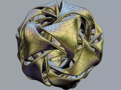 Icosaedron Linked Free 3D print model