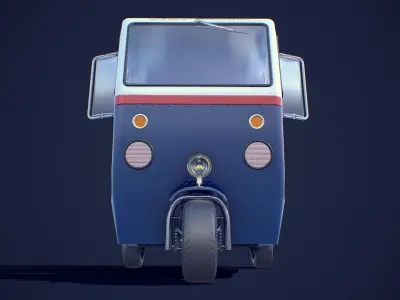 Cushman Mailster truckster  1960 Low-poly 3D model