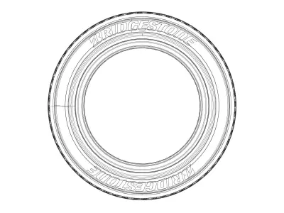 Resin 3d printable scale car model tires - High and low profile 3D print model