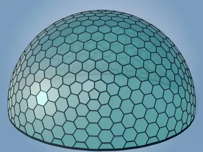 Geodesic Dome Low-poly 3D model