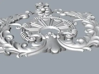 wood ornament decoration for furniture  3D model