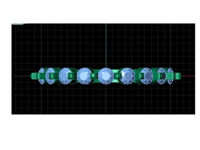 Engagement ring with round diamond  3D print model