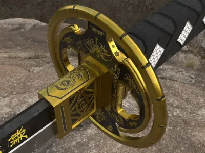 Samurai Sword 6 - Luxury Sword - Katana Low-poly 3D model