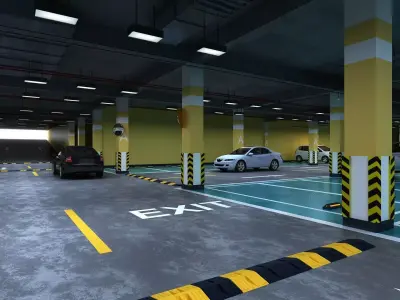 Underground Parking 02 3D model
