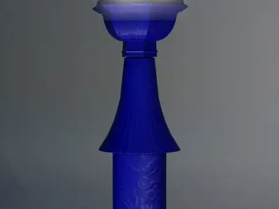 A collection of Street Lamps - Set II Low-poly 3D model