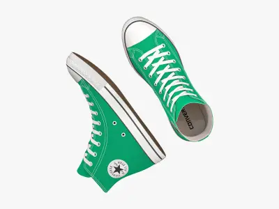 Chuck Taylor All Star Classic High Top Green 3D model