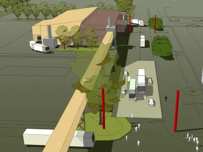 Waste treatment plant 3D model