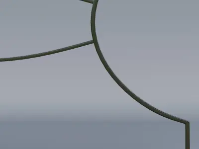 Moroccan round mosaic table Low-poly 3D model