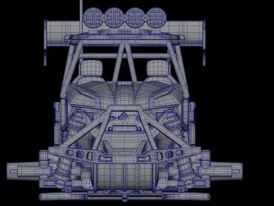 Remote Control Car Buggy - Clean Topo UVd 3D model