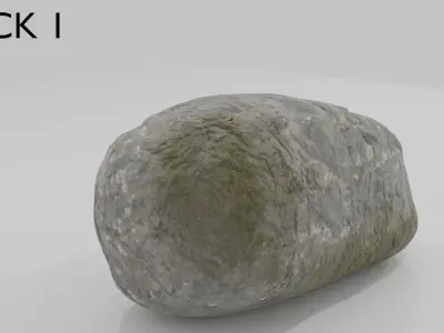 ROCK PACK LOW-POLY PBR 3D MODEL Low-poly 3D model