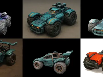 Gt one Car bundle 8 pack 100 glb 3D model