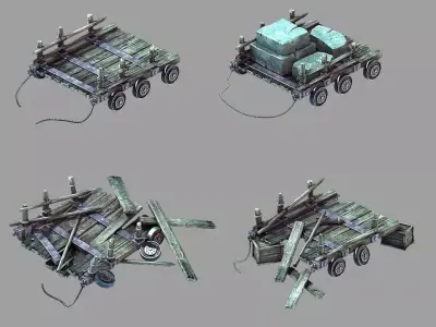 Game Underground Palace - Trolley 01 3D model