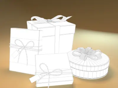 Presents Pack 01 Low-poly 3D model
