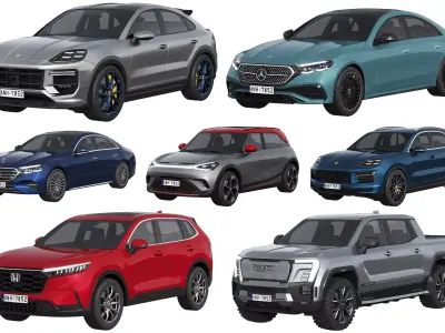 HQ cars collection 37 3D Model Pack