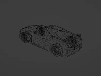 Nissan GTR 3D model Low-poly Low-poly 3D model