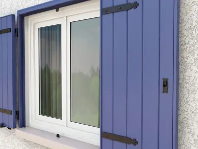 Exterior Aluminium Shutter 3D model V2 3D model