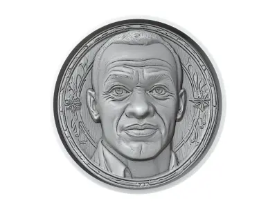 Cafu Footballer Medallion 3D print model
