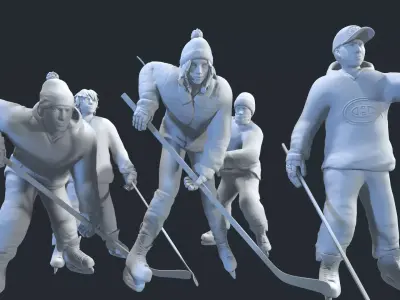 Outdoor Hockey Kids 3D print model