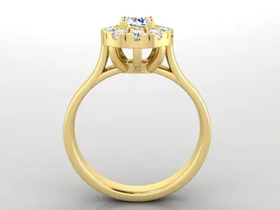 Ring M54 The luxury female ring with gems wedding 3D print model