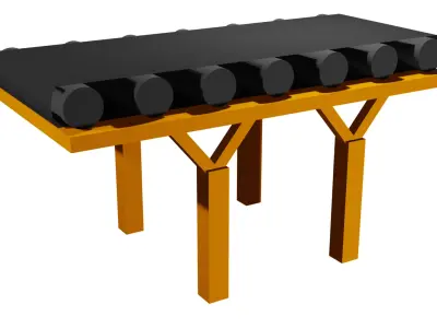 Assembly line Low Poly Free low-poly 3D model